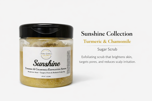 Sunshine Turmeric + Chamomile Sugar Scrub (16 oz)