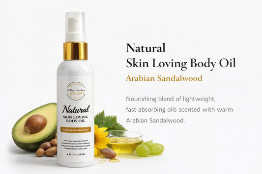 Natural Skin Loving Body Oil – Arabian Sandalwood (4 oz)