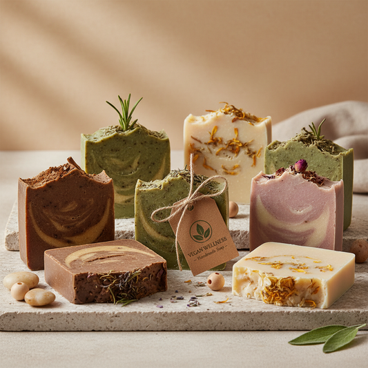 Individual Bar Soap Variety Pack featuring handcrafted vegan soaps with natural botanicals